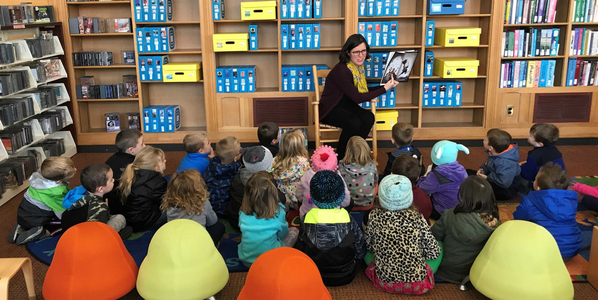 Immanuel Lutheran Preschool has story time at Booth Library